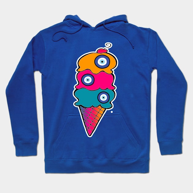 Eye Scream Cone Hoodie by artbyomega